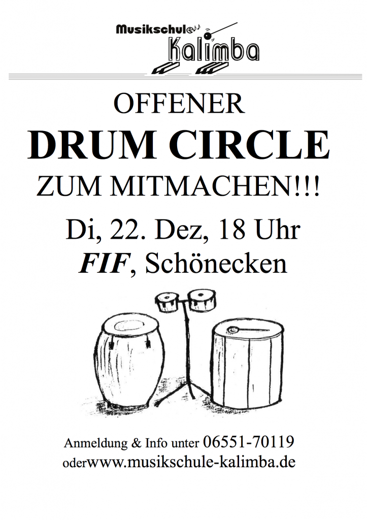 Drum Circle 22.12.2015, Plakat